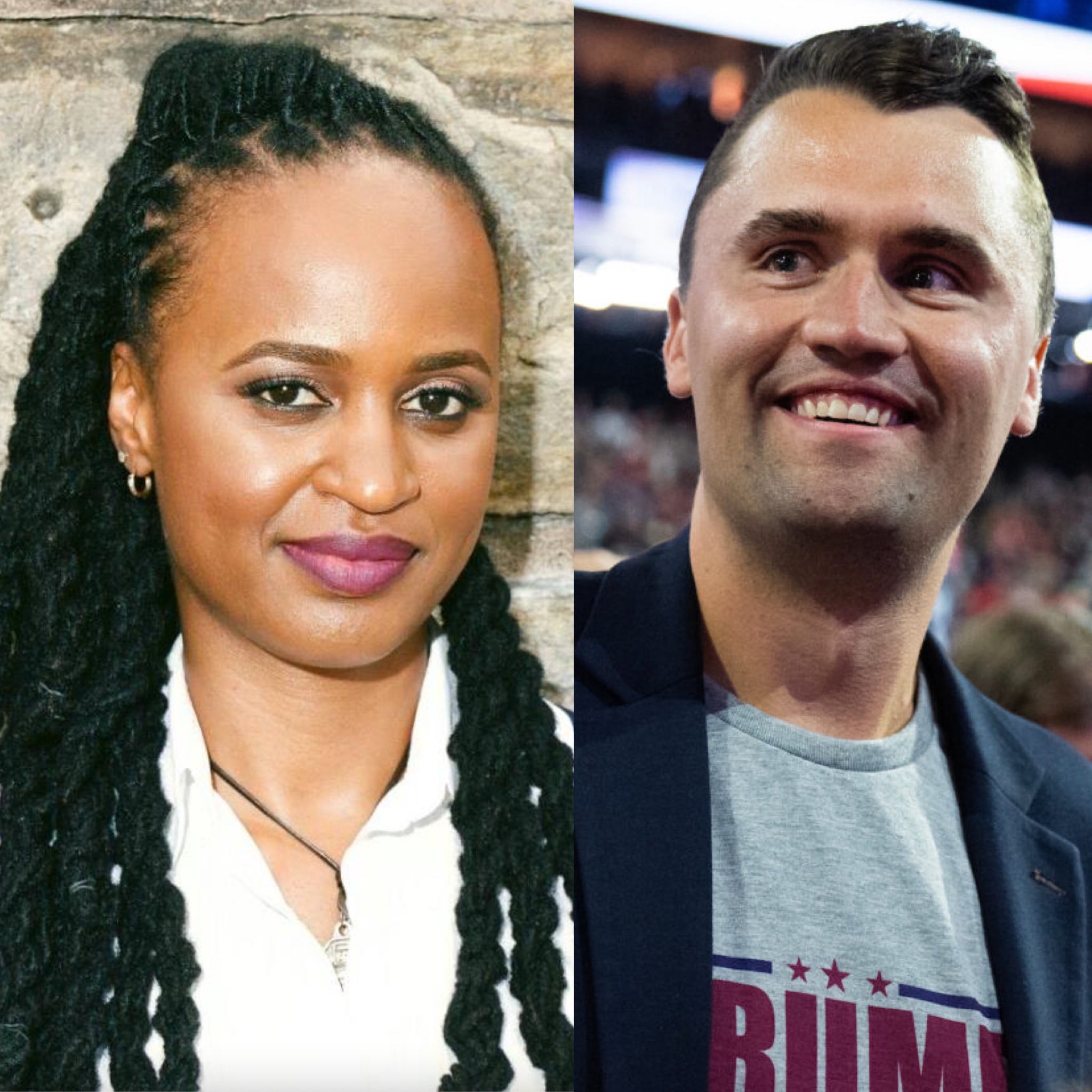 Charlie Kirk y Stacey Patton abogada