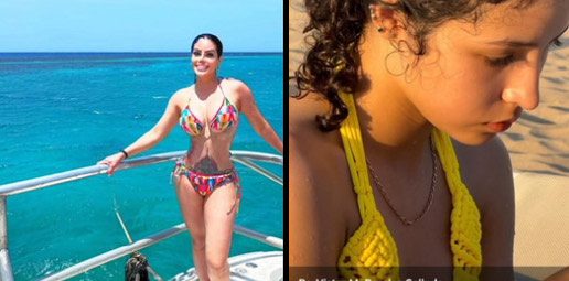 Paloma Nicole junto a su madre 