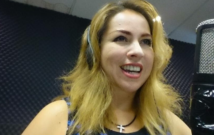 Cristina Vargas en cabina 