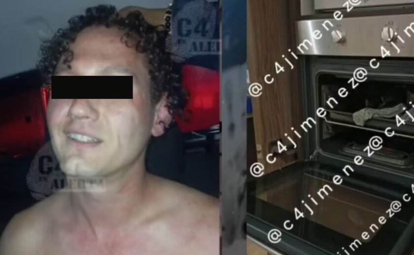Detenido en ropa interior, la policia encontró en el horno la ropa quemada de la víctima 