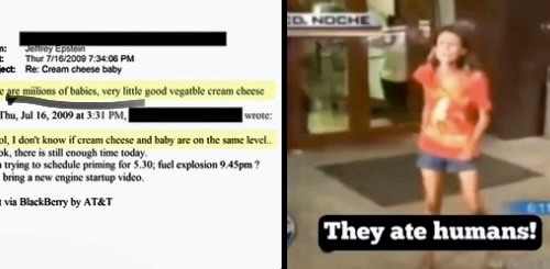 Modelo mexicana acuso a la elite de comer carne humana ahora en los archivos de epstein