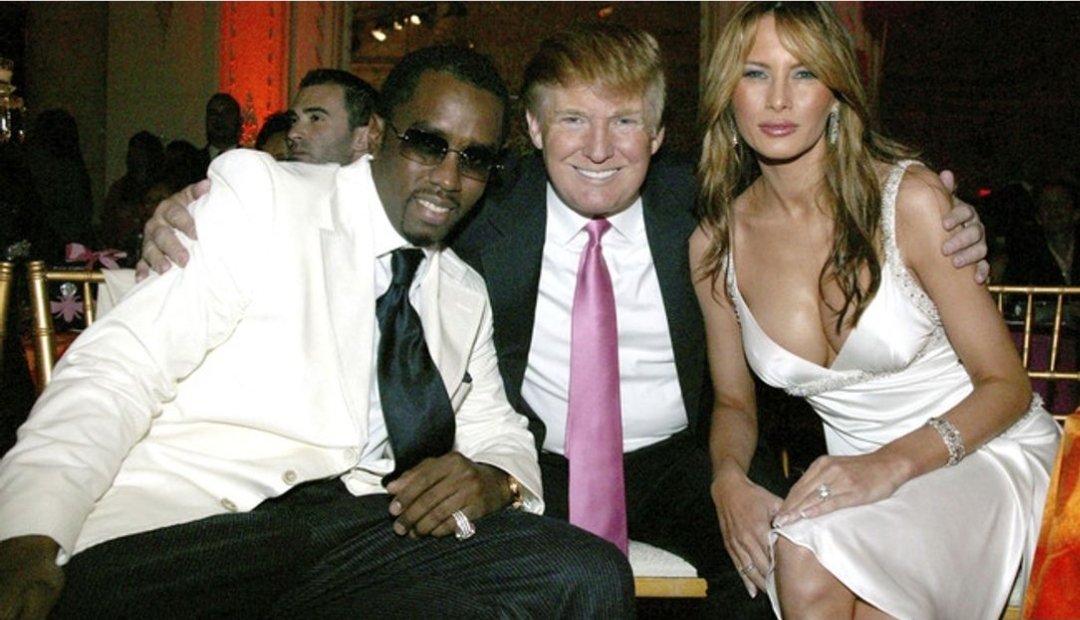 Sean Diddy Combs con su amigo Trump y Melania