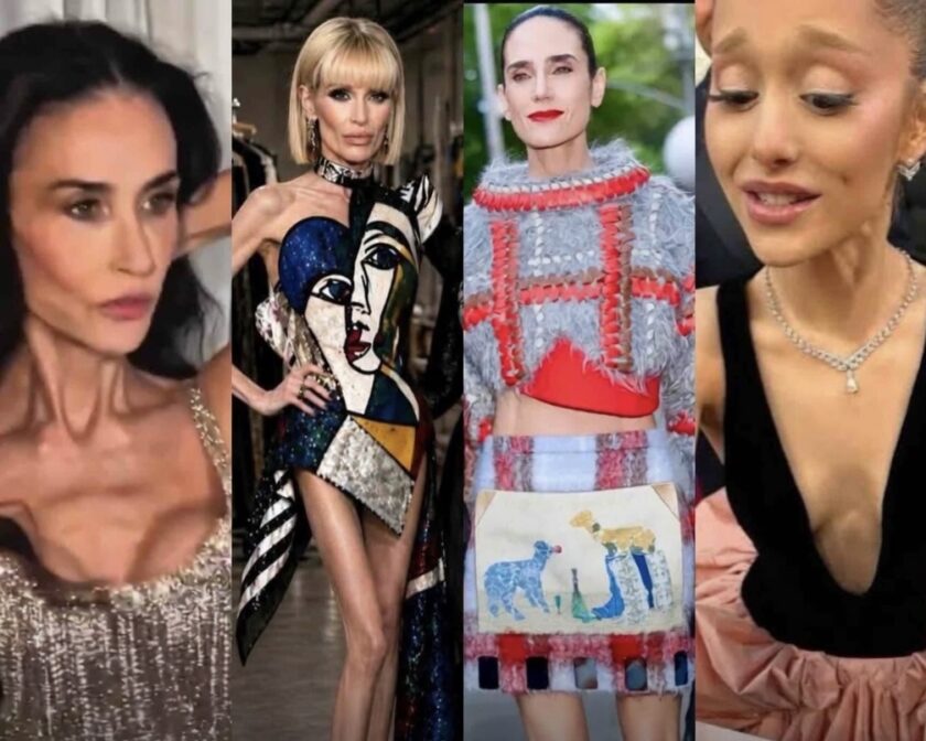 En muchos casos se observan rostros muy tersos y definidos (por fillers, botox, lifting o pérdida de grasa facial), pero con cuerpos extremadamente delgados, brazos finos y clavículas marcadas.