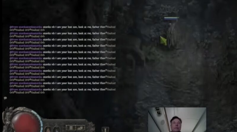 Elon Musk en video juego recibe mensajes extaños