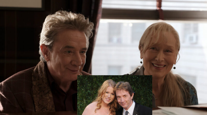 Meryl Streep y Martin Short abajo la hija mayor de Martin Short