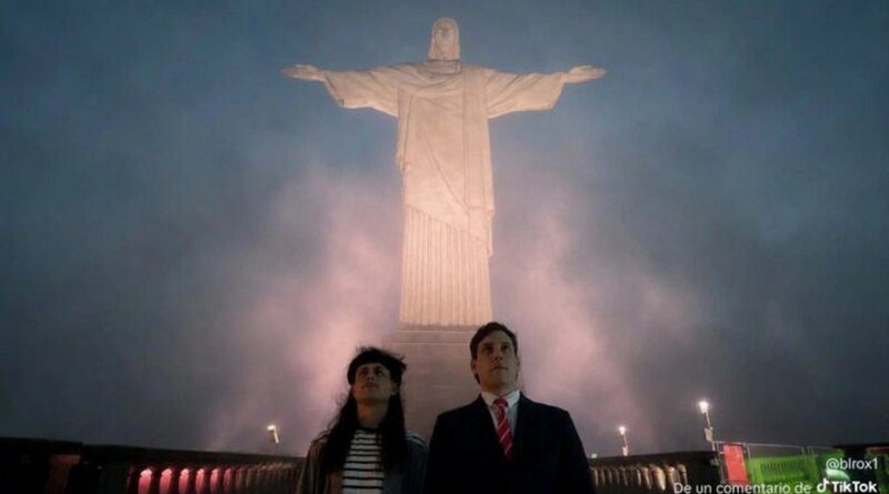 Oliver Tree y Gaspy se tomaron una foto junto al Cristo Rey de Brasil