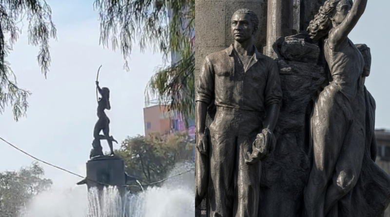 Foto de la fuente de la Diana Cazadora y La Fuente de Petróleos en Reforma